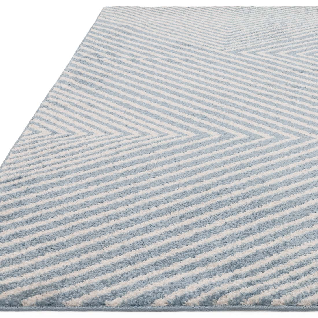 geometric blue flatweave rug