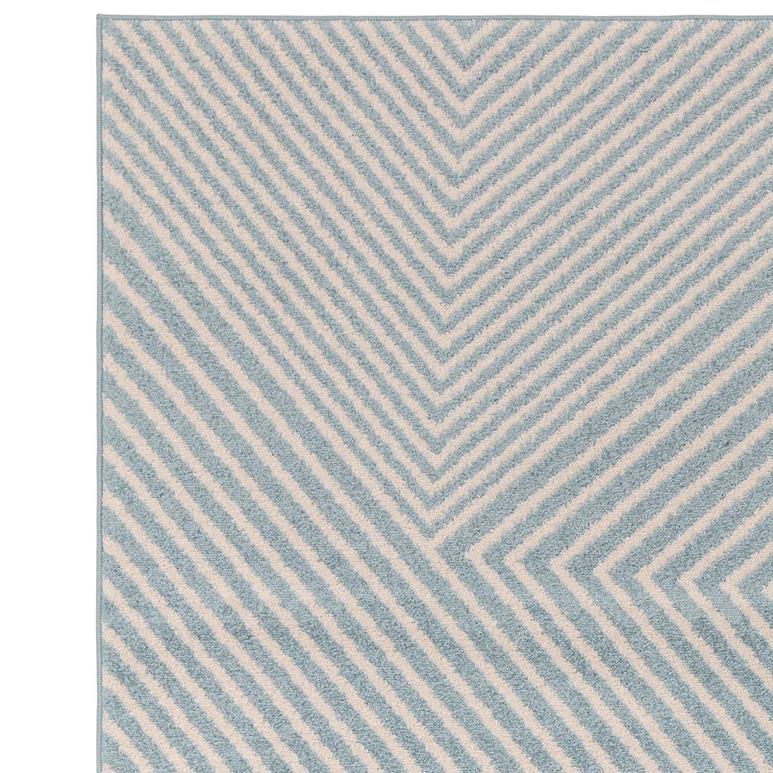 geometric blue flatweave rug