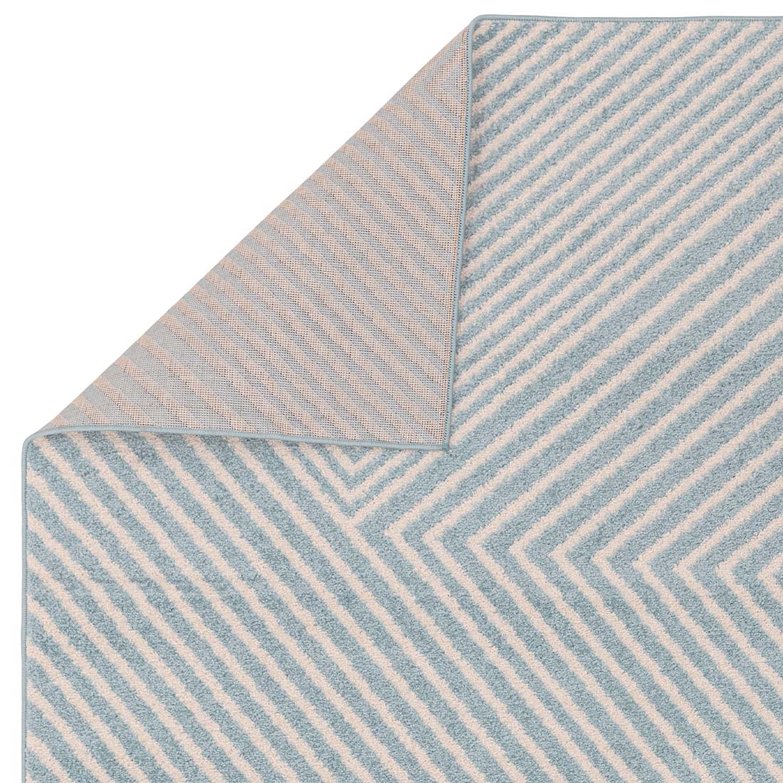 geometric blue flatweave rug