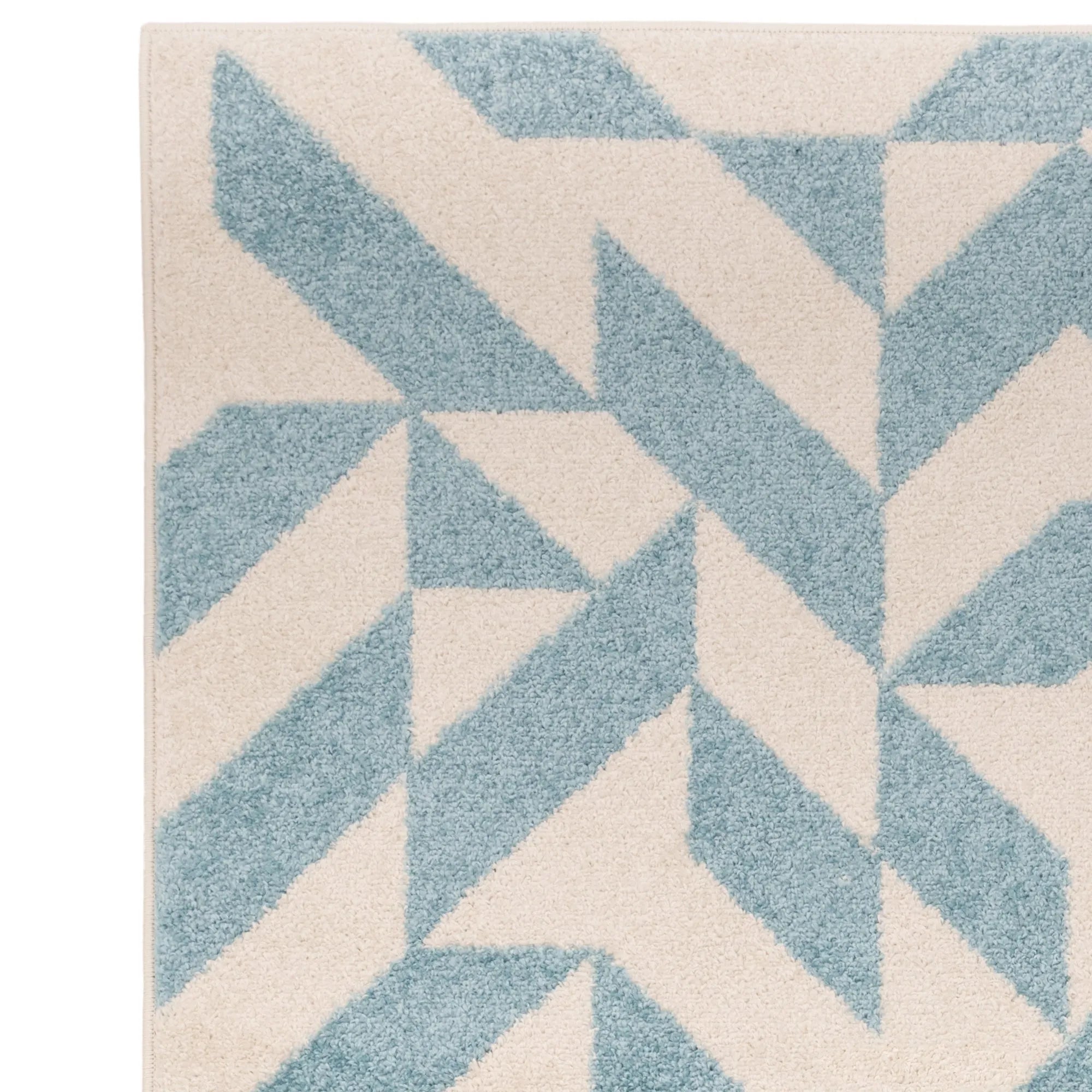 abstract blue flatweave rug