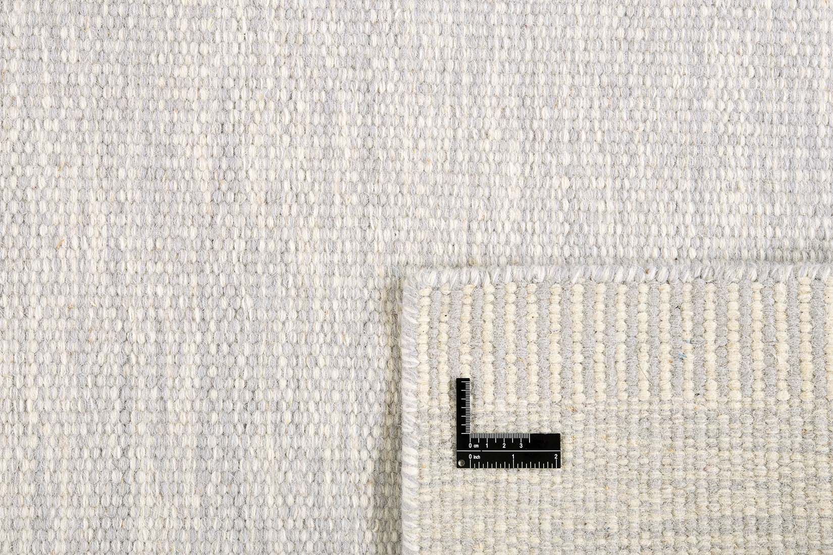 plain grey and cream flatweave area rug