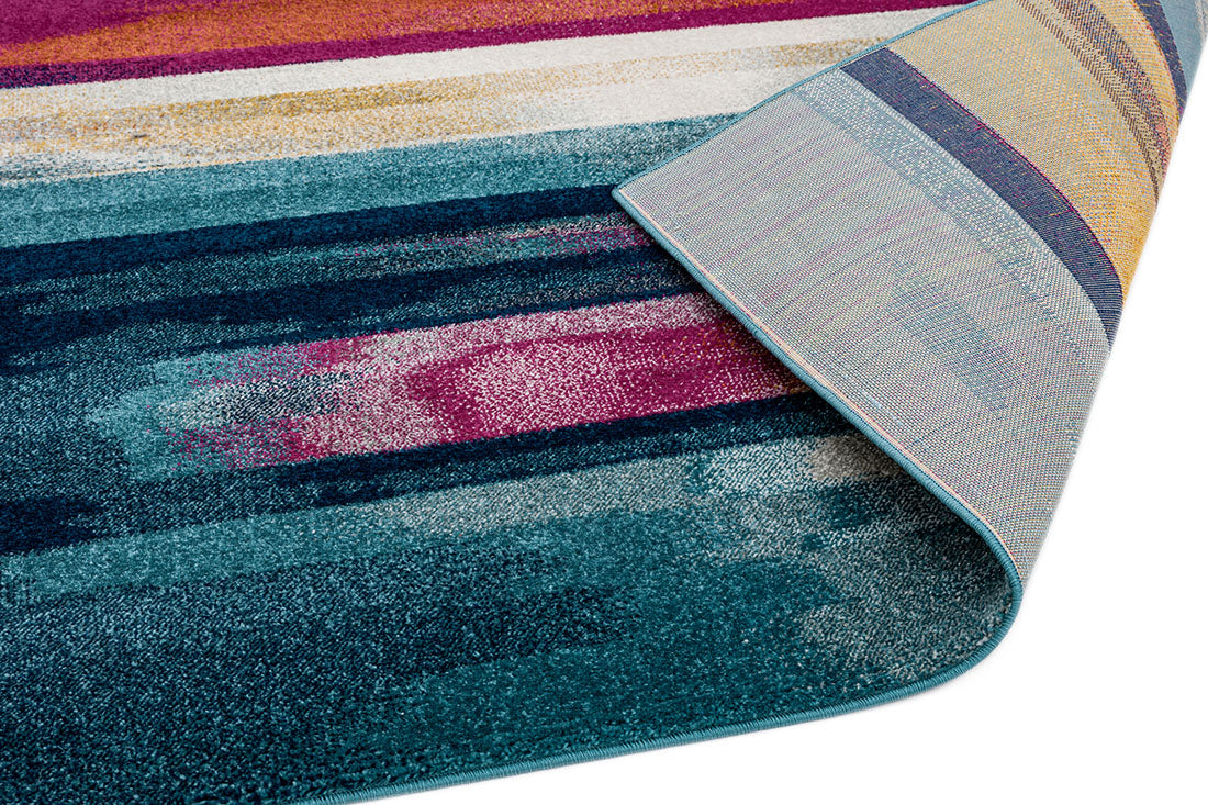 multicolour striped rug