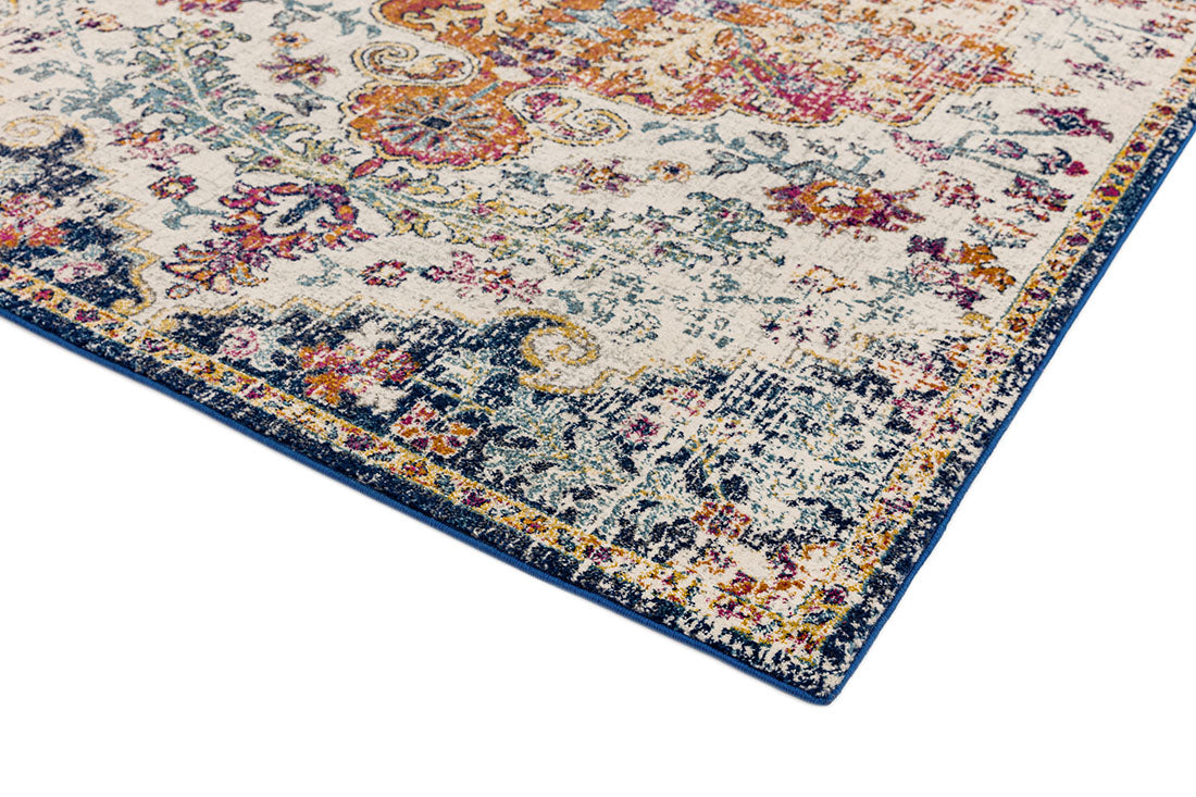 multicolour rug with an oriental pattern