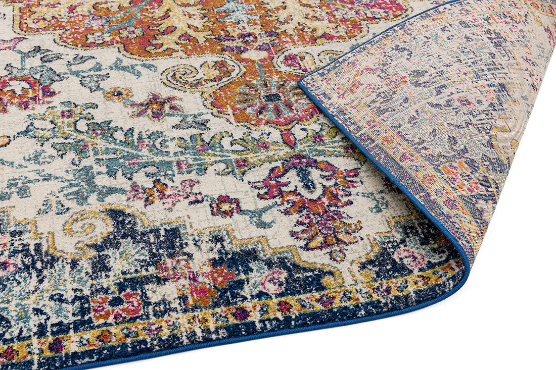 multicolour rug with an oriental pattern