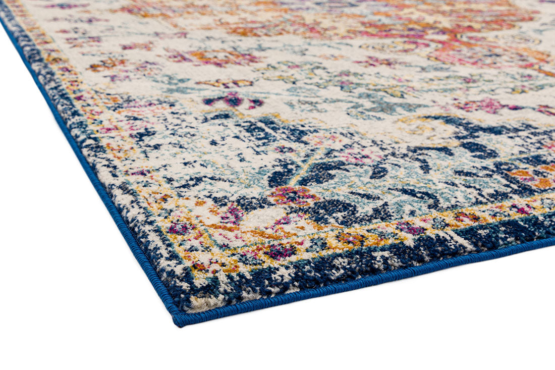 multicolour rug with an oriental pattern