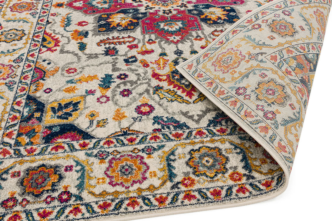 multicolour rug with an oriental design