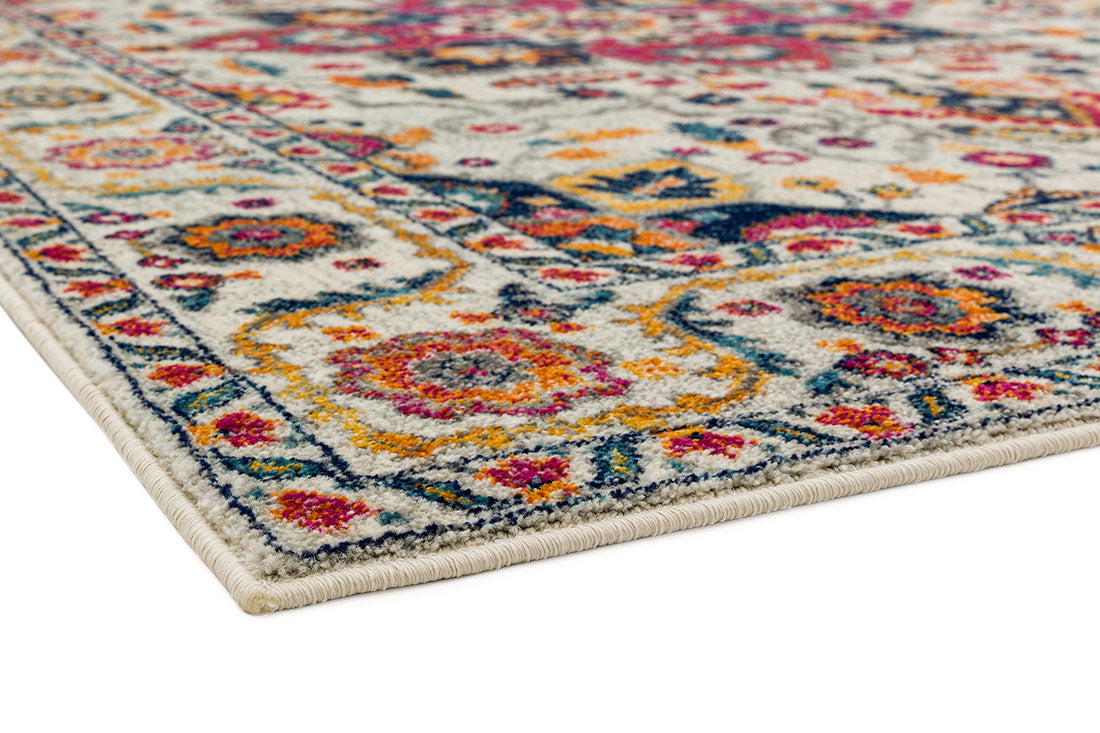 multicolour rug with an oriental design