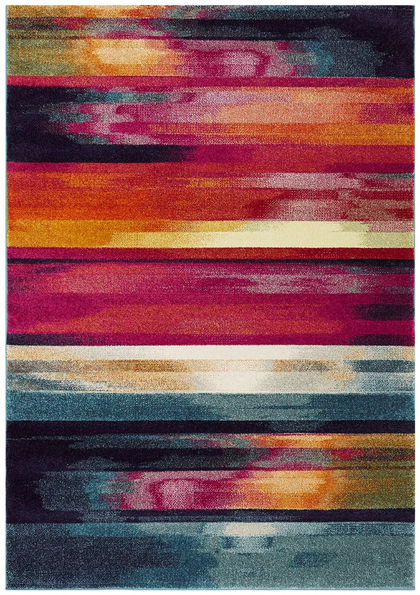 multicolour striped rug