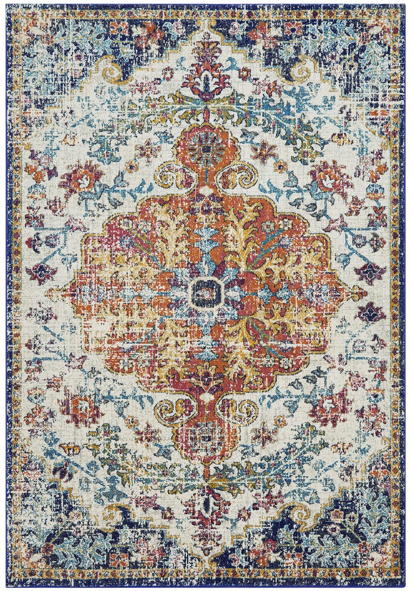multicolour rug with an oriental pattern