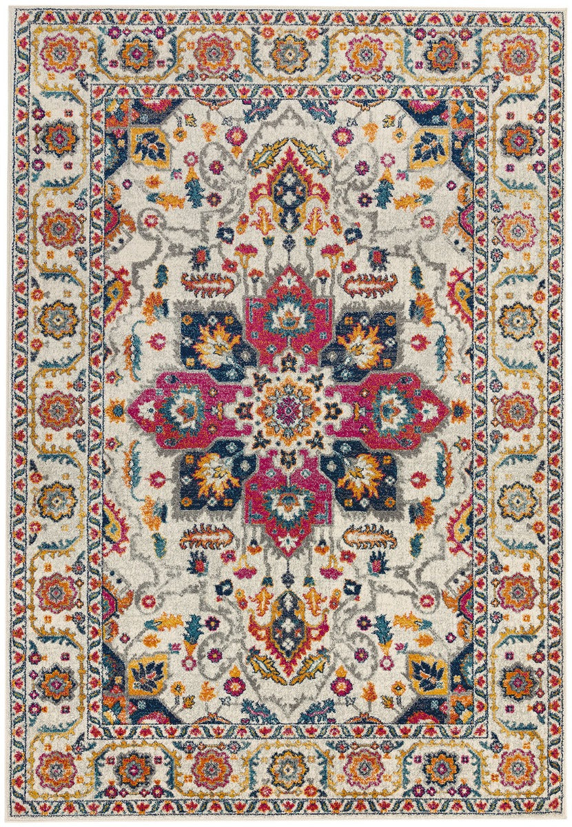 multicolour rug with an oriental design
