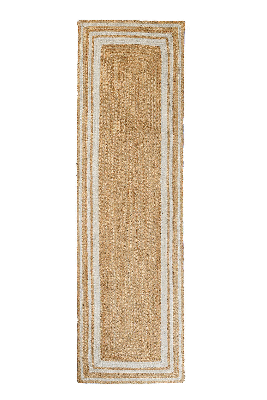 Oak & Ivory Jute Runner Cream 100 Jute Rugs.ie
