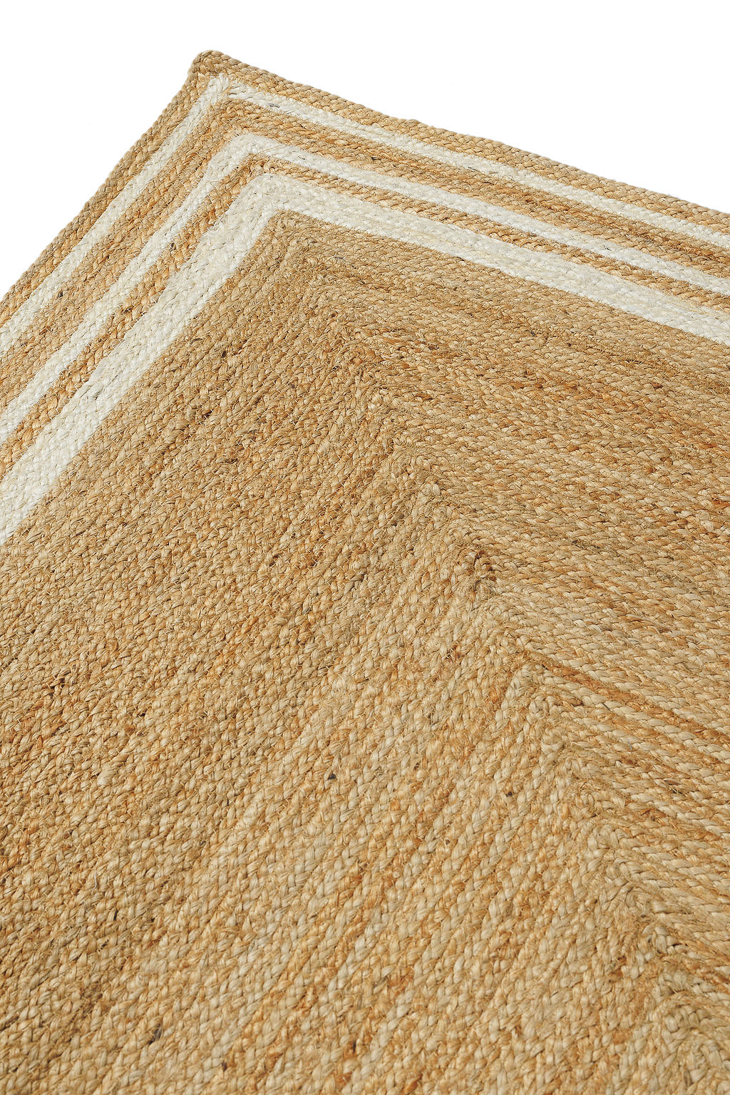 jute rug with cream border