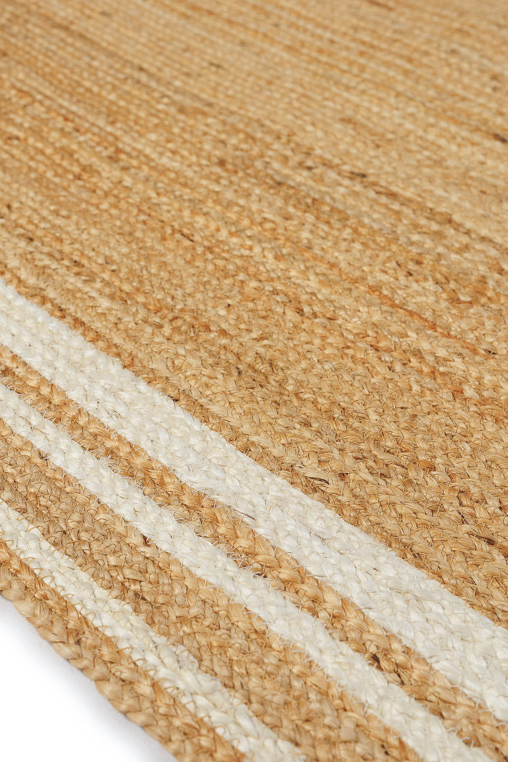 jute rug with cream border