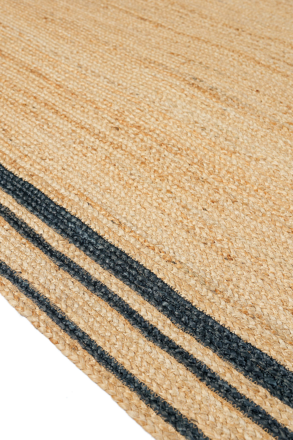 jute runner with a black border