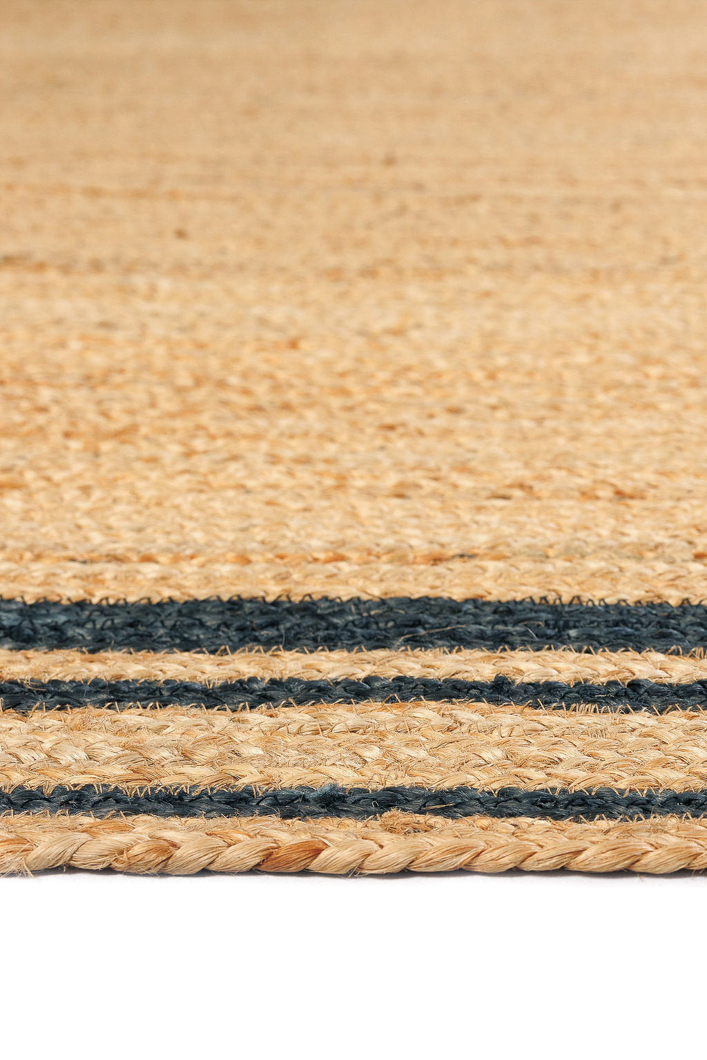 jute rug with black border