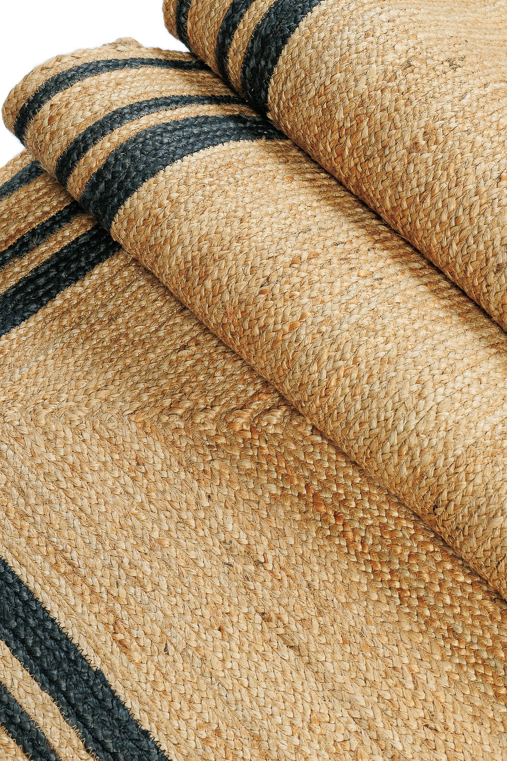 jute rug with black border