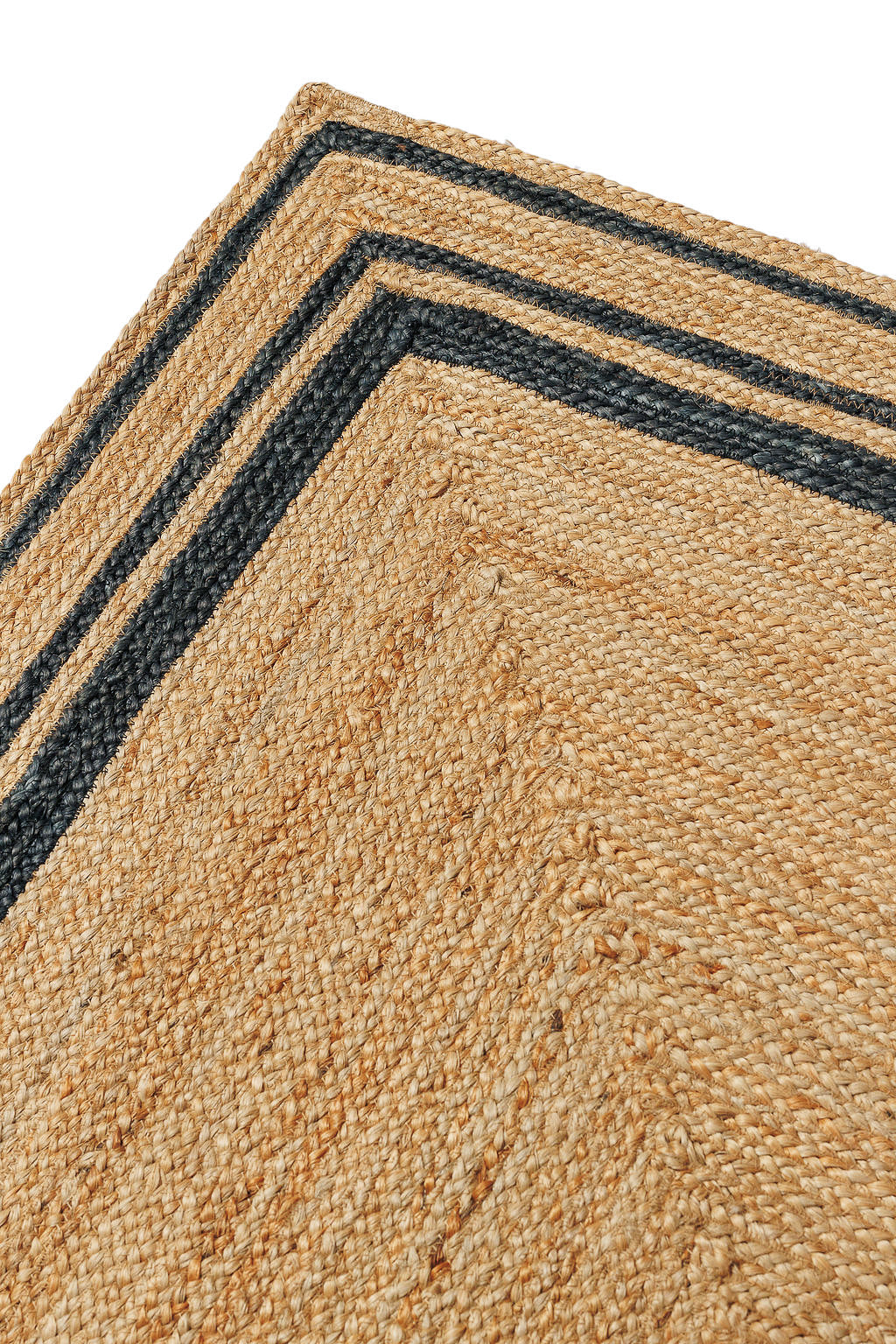 jute rug with black border