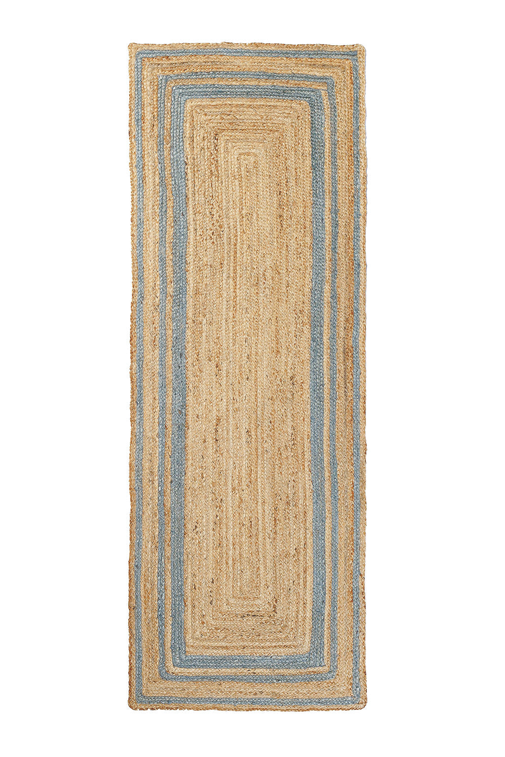 Jute Runner with Blue Border