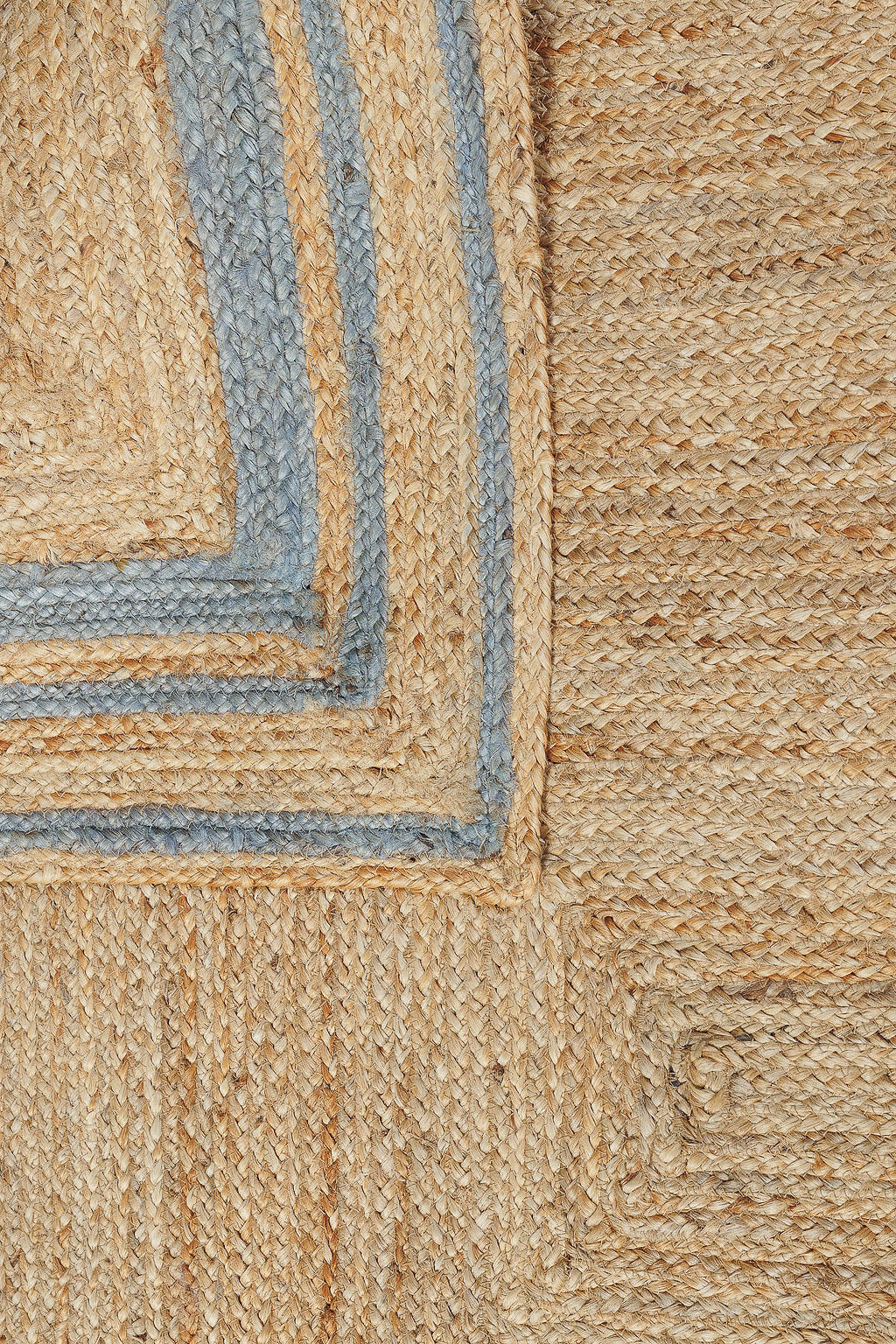 Jute Rug with Blue Border