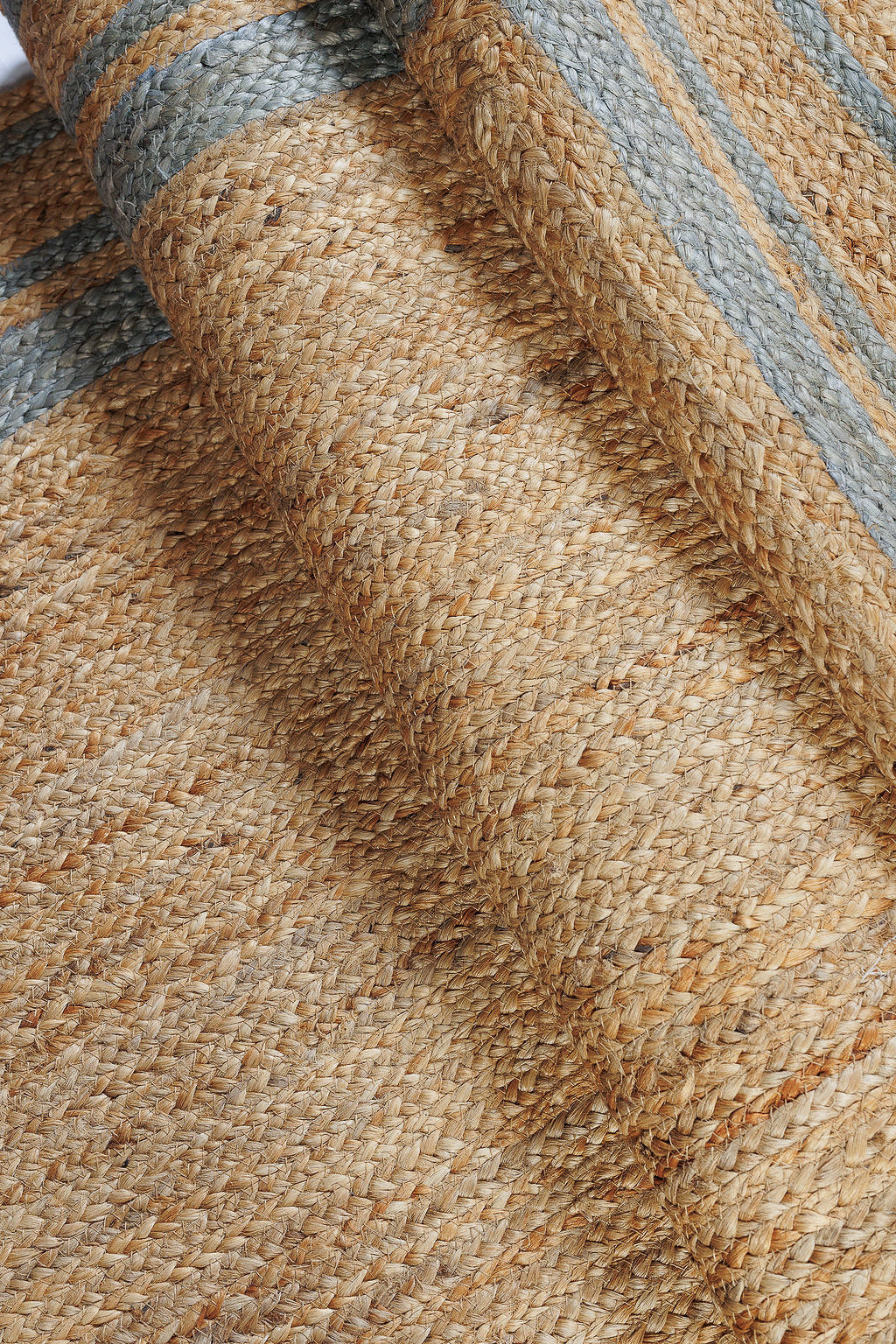Jute Rug with Blue Border