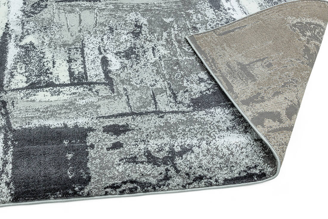 abstract grey rug