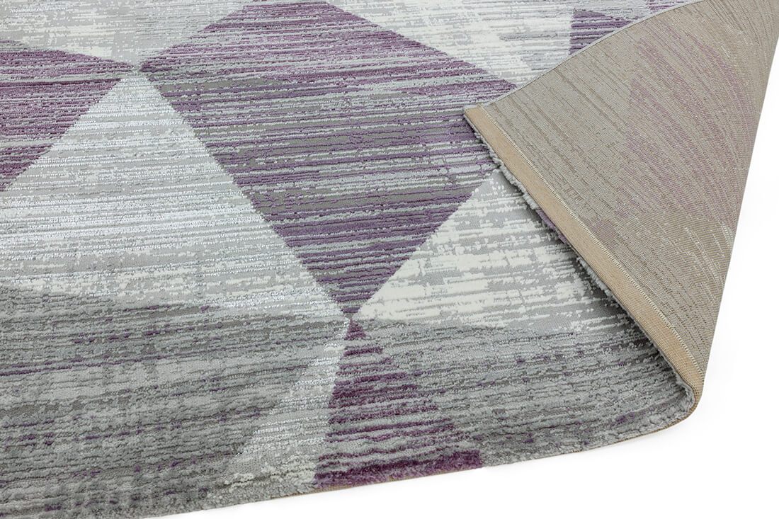 purple geomteric rug