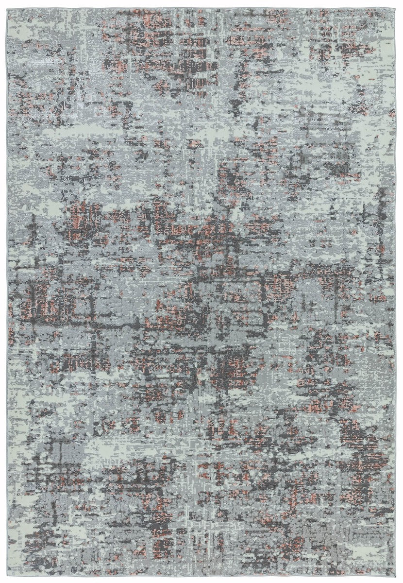 abstract pink and grey rug