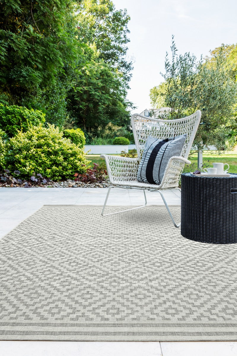 Patio Indoor Outdoor Rug PAT11 Diamond Grey