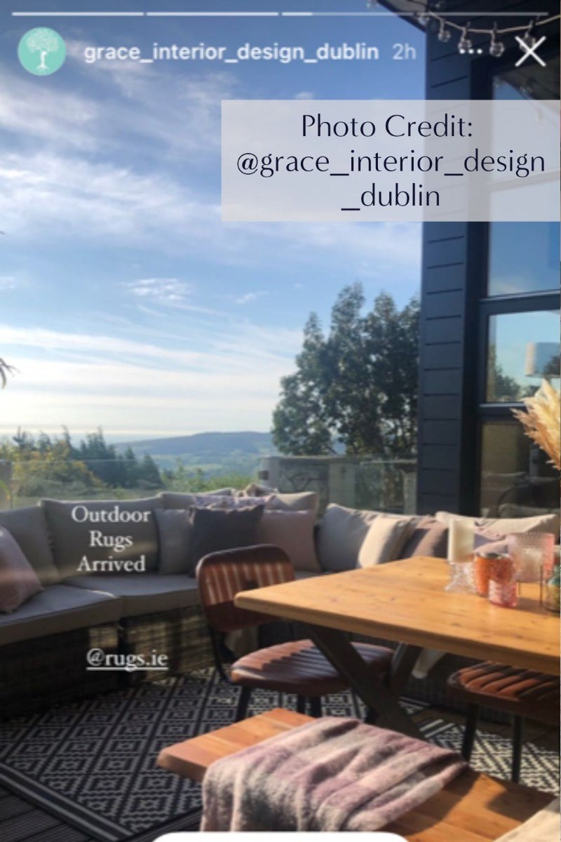 Patio Indoor Outdoor Rug PAT12 Diamond Mono