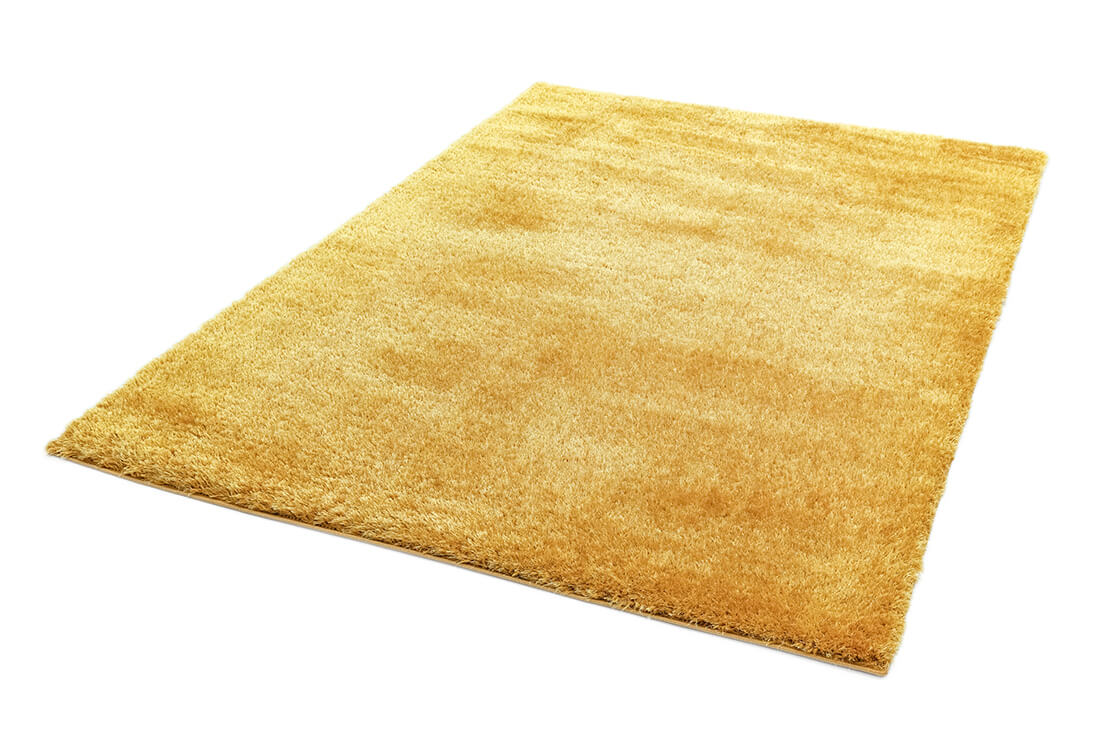 gold shaggy rug