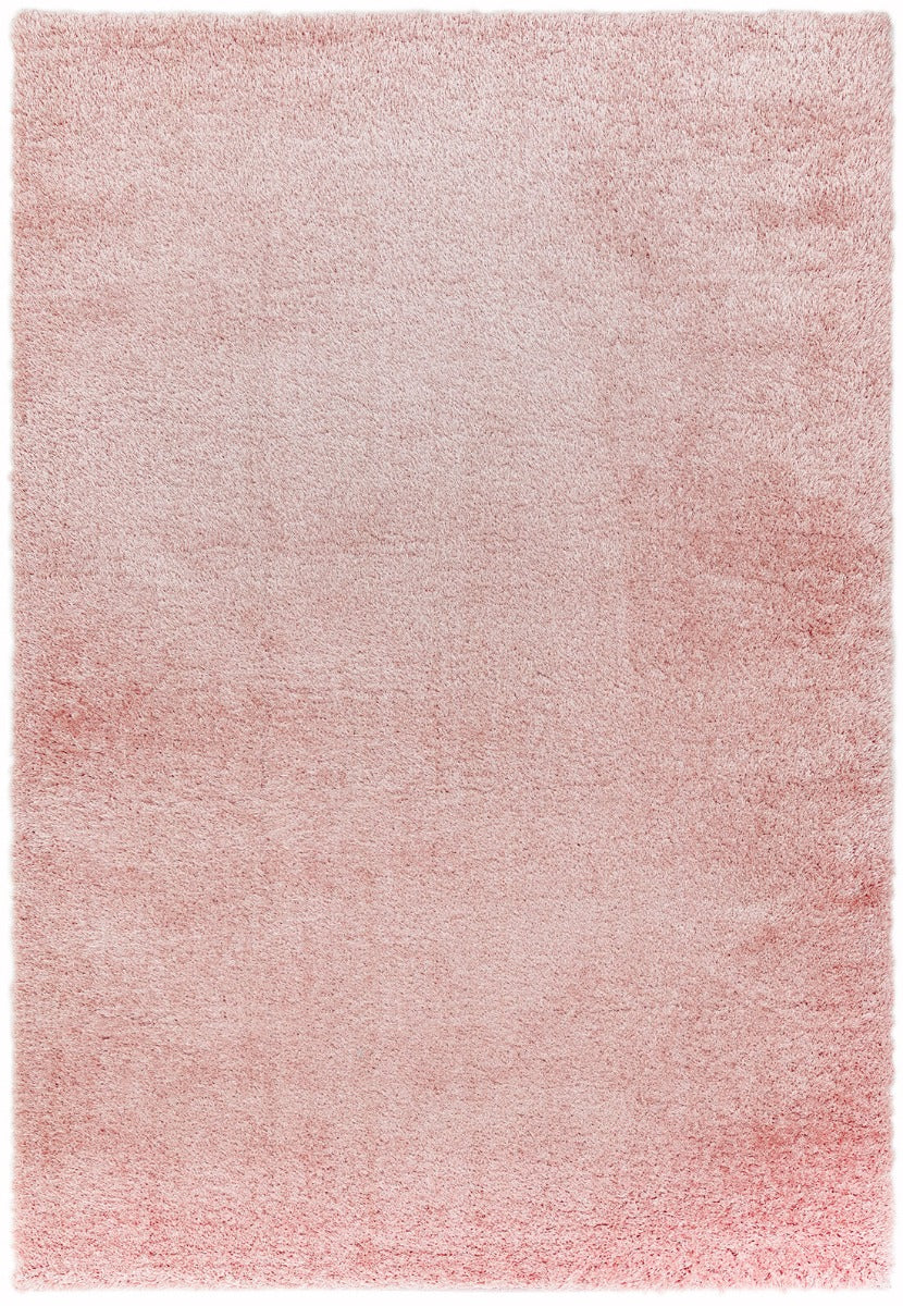 pink shaggy rug
