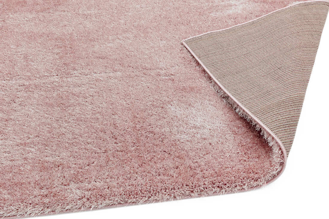 pink shaggy rug