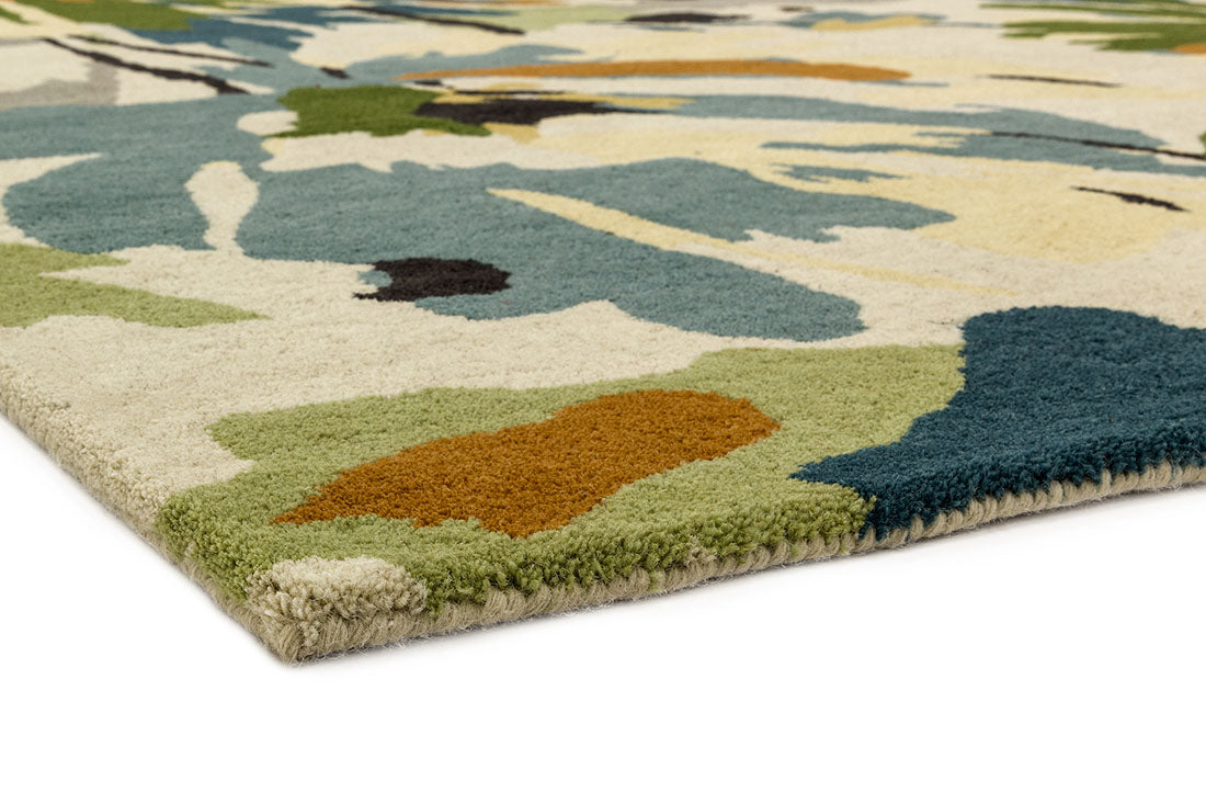 multicolour floral rug