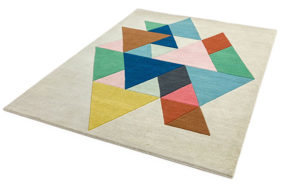 multicolour geometric rug