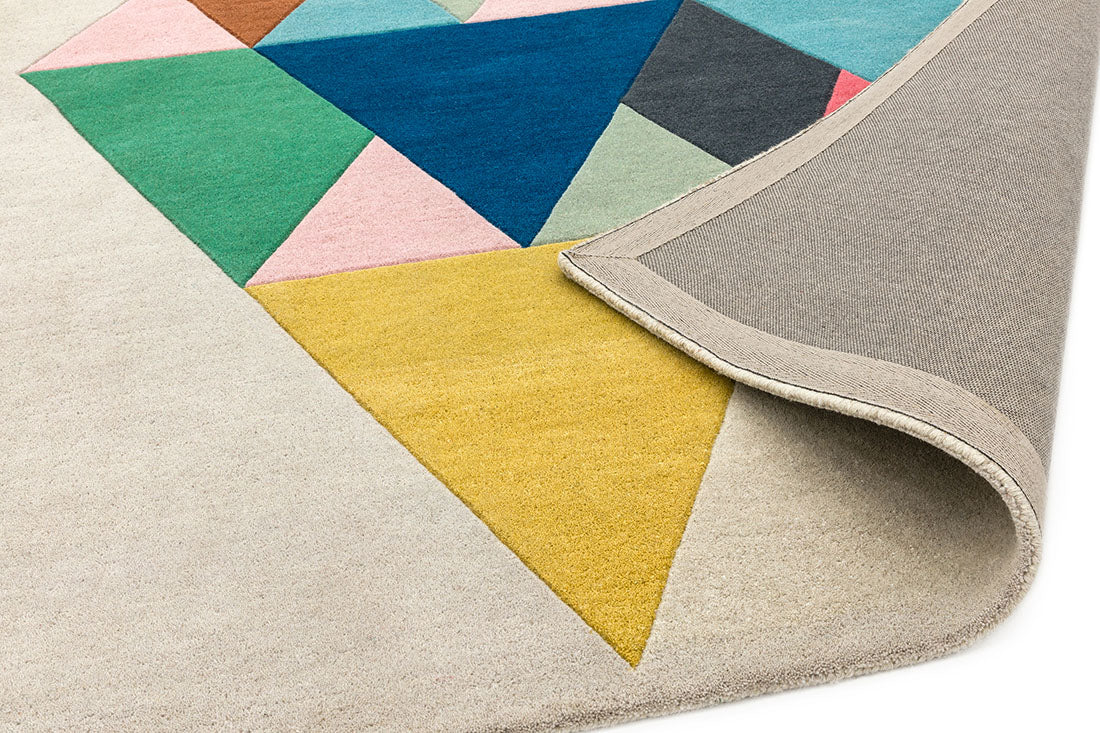 multicolour geometric rug