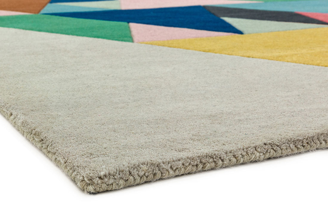 multicolour geometric rug