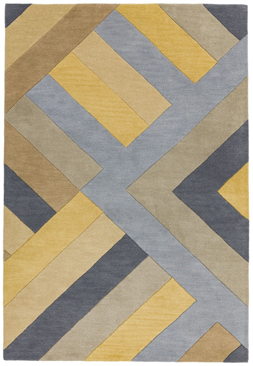 multicolour geometric rug