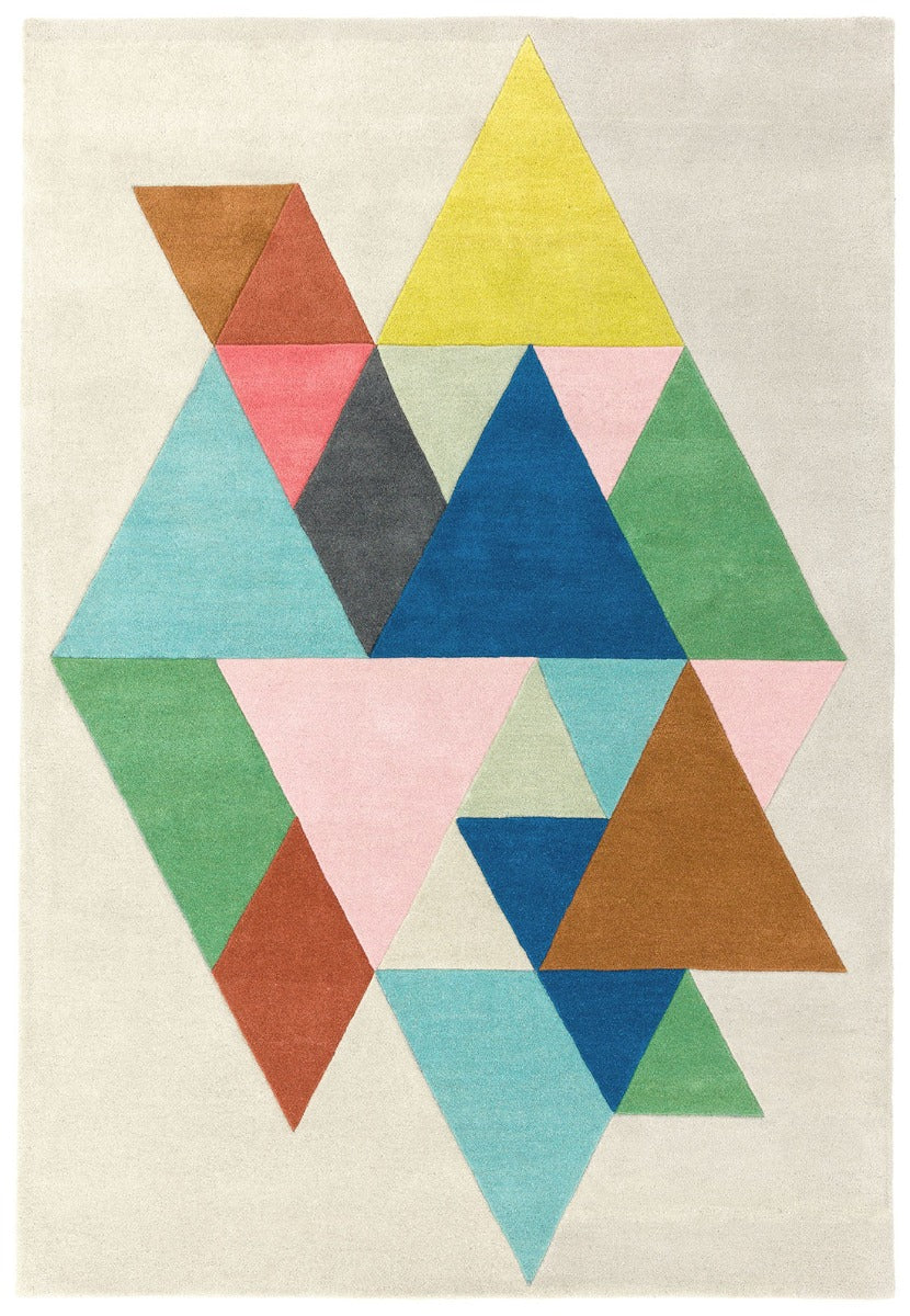multicolour geometric rug