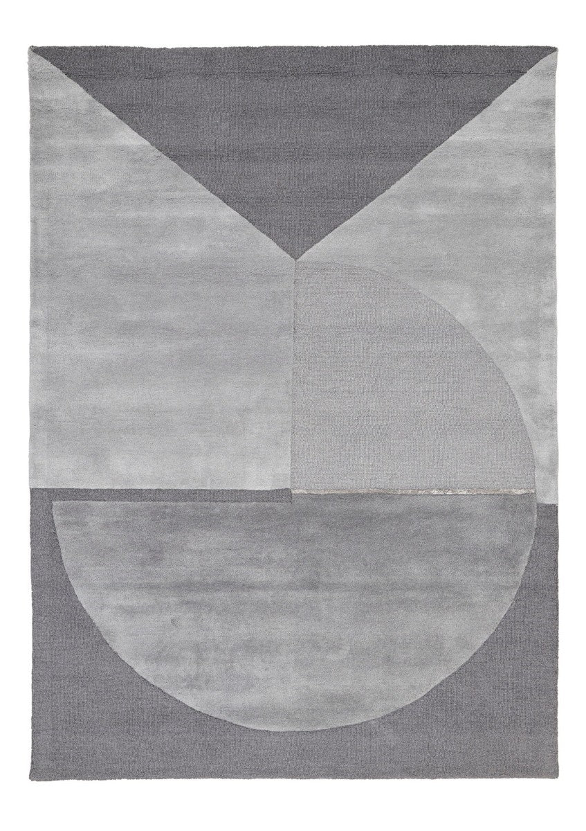 grey geometric rug