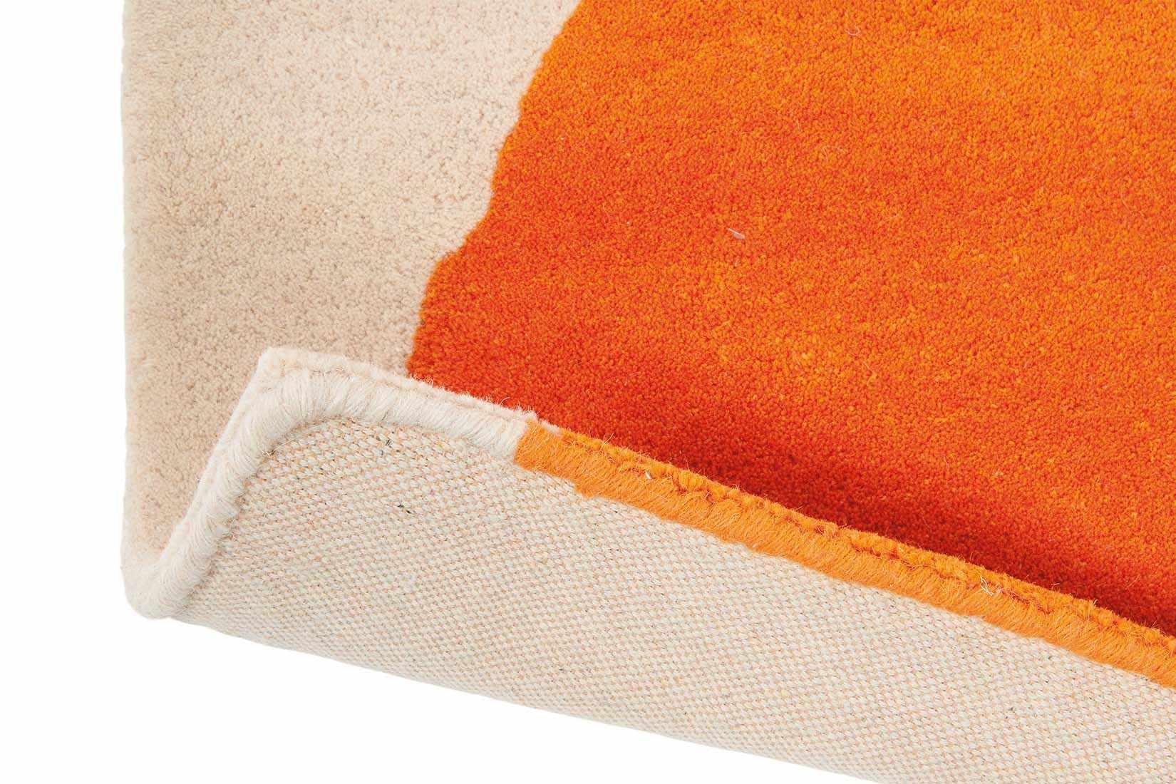 Authentic persian rug with traditional floral design in orange