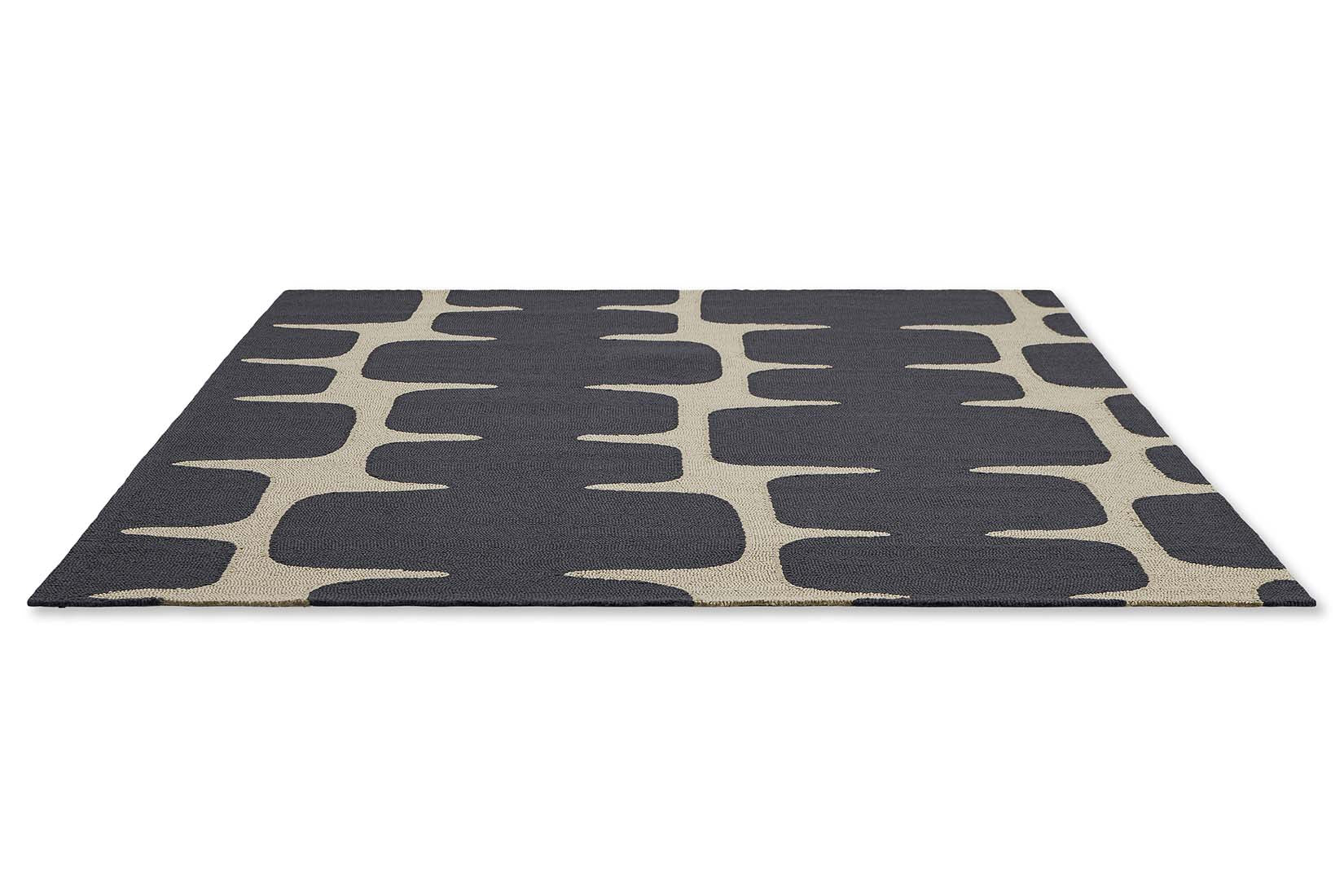 geometric cream and grey indoor/outdoor area rug