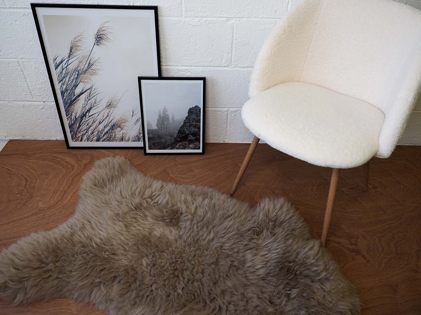 Irish beige sheepskin rug