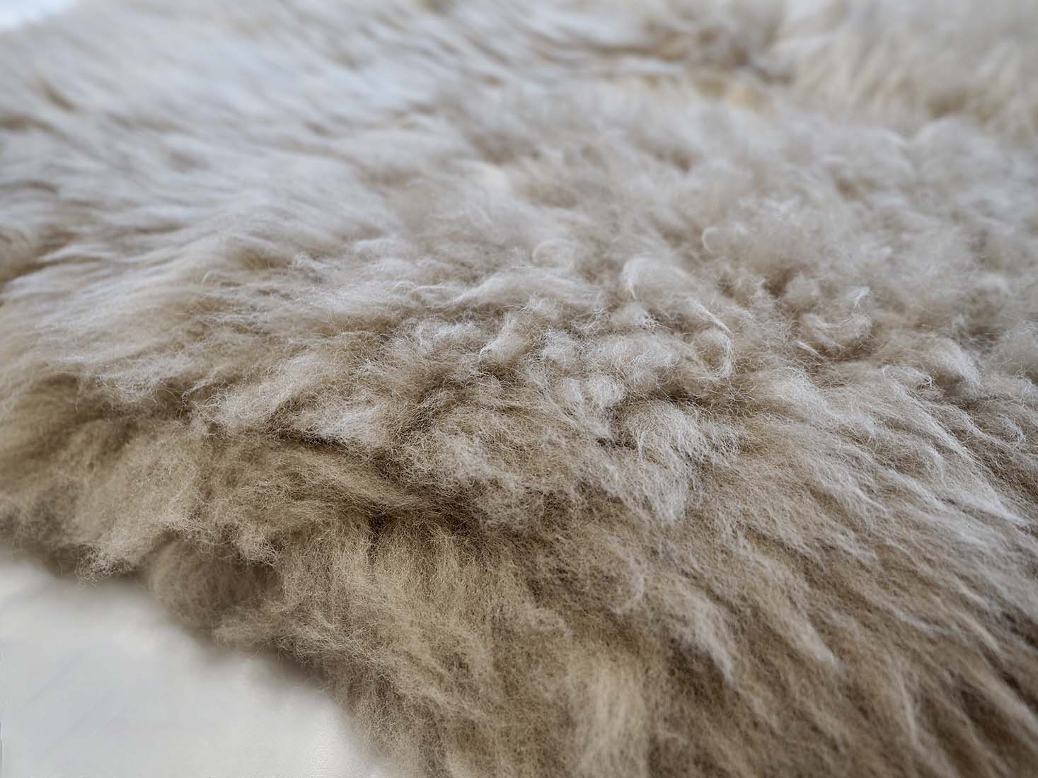 Irish beige sheepskin rug
