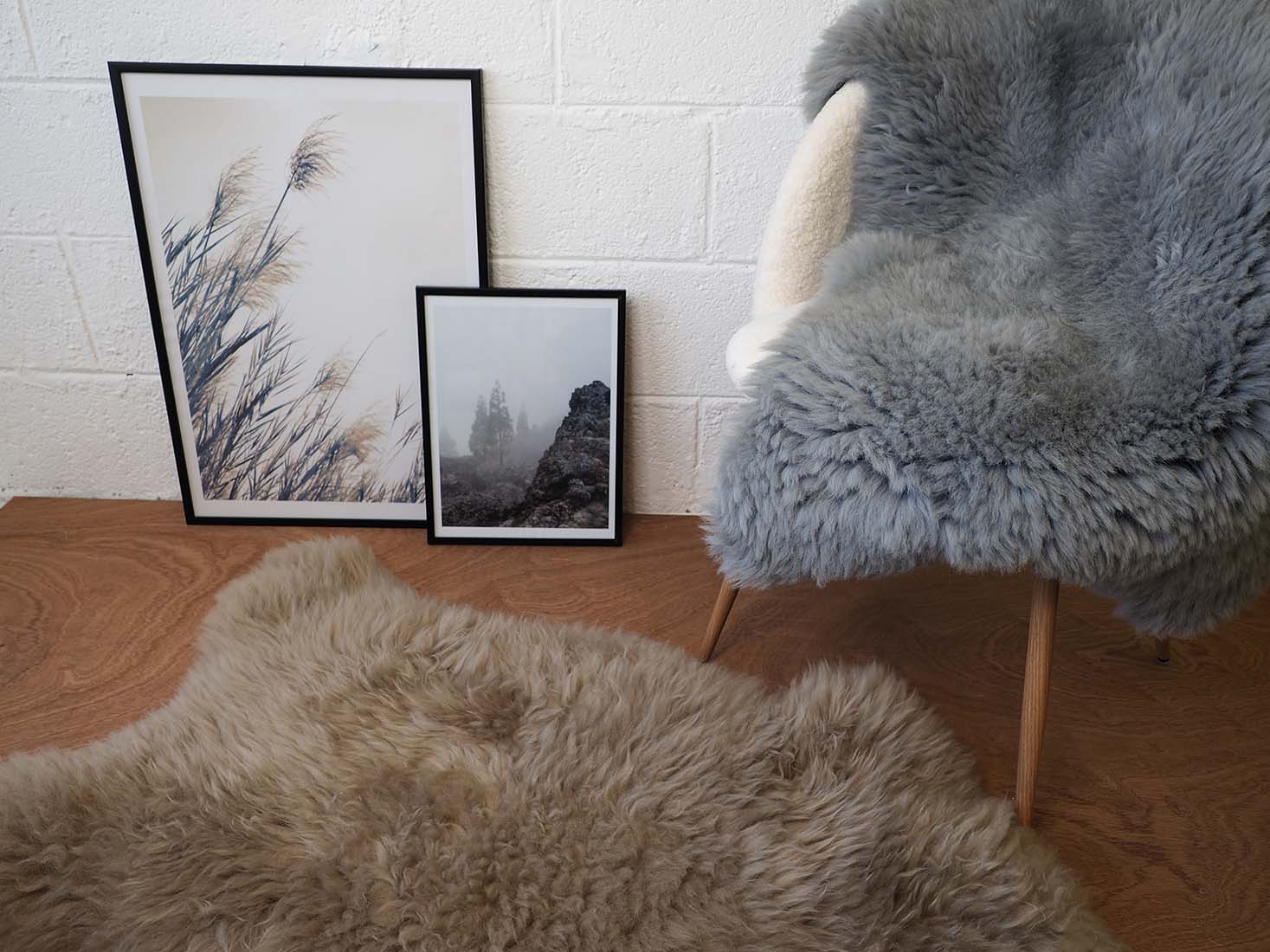 Irish beige sheepskin rug