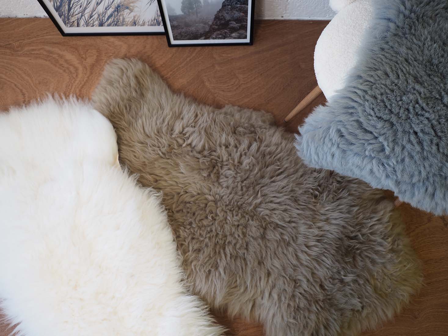 Irish beige sheepskin rug