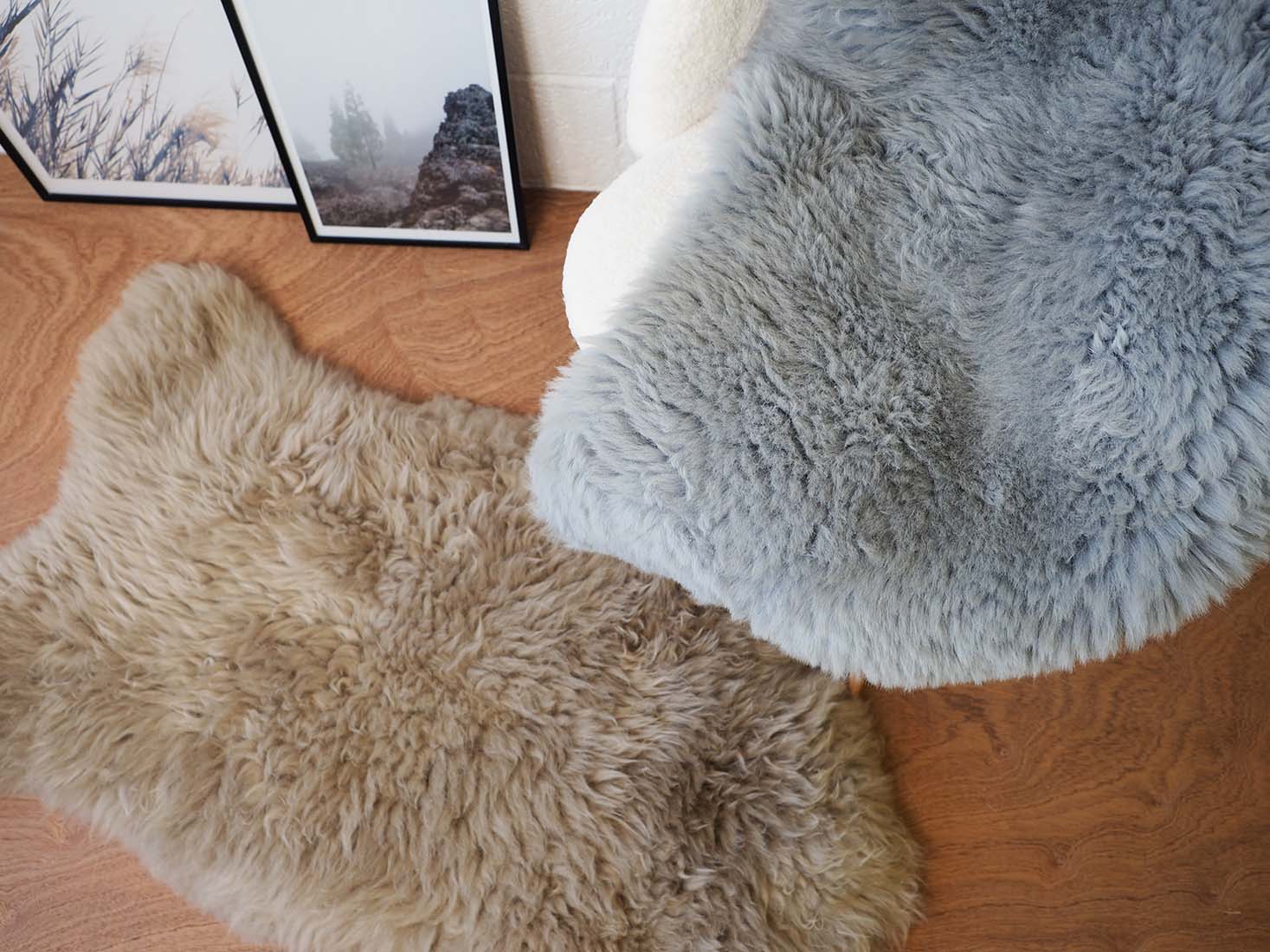 Irish beige sheepskin rug