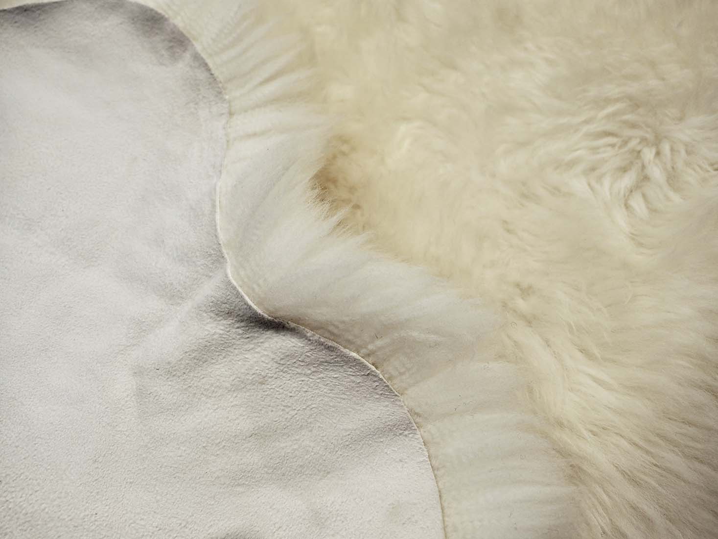 Irish cream sheepskin rug