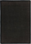 Bordered Sisal Rug Black with Black Border