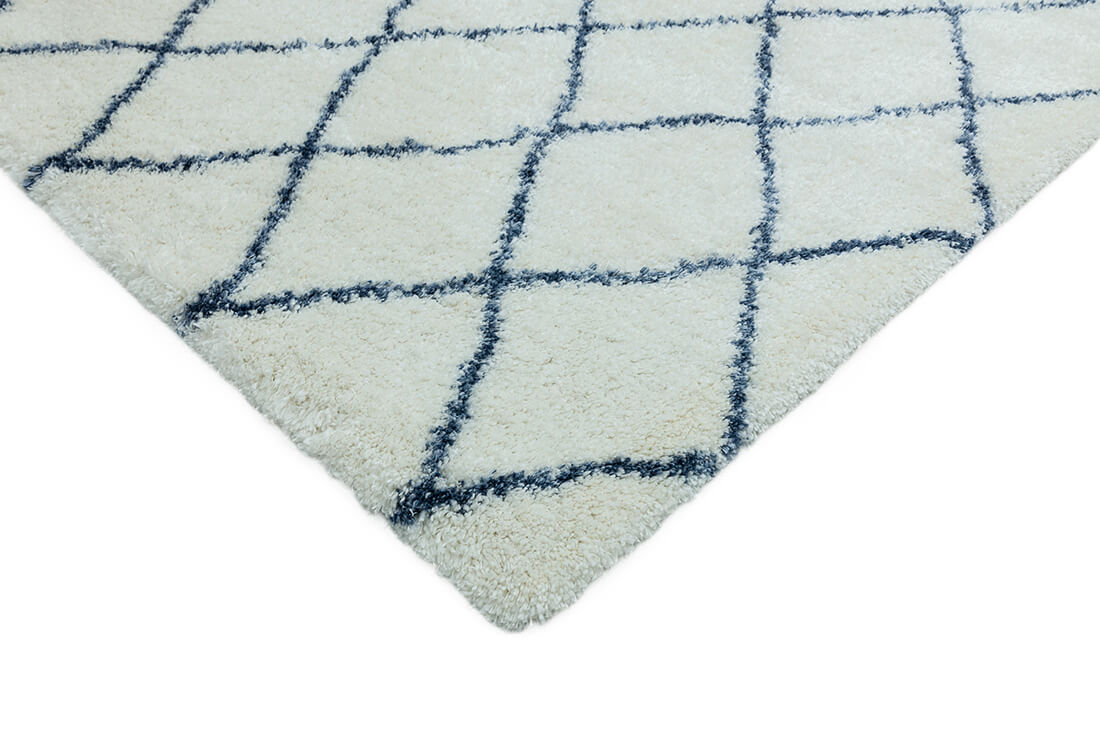 cream and blue moroccan style rug
