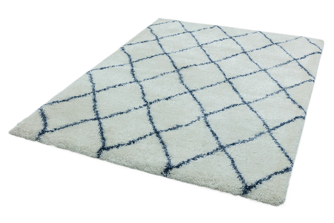 cream and blue moroccan style rug